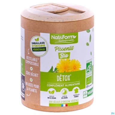 Nat Et Form Ecoresponsable Pissenlit Bio Gelule Vegetale 200