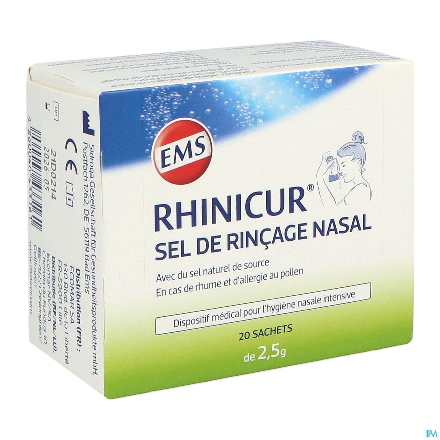 Rhinicur Sel De Rincage Nasal Sachet 2g5 20
