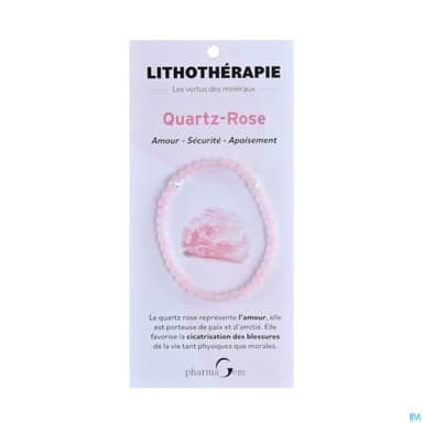 BRACEL LITHOTHERAP QUARTZ ROSE 4MM
