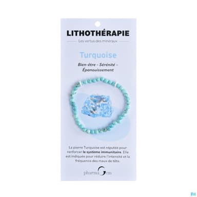 BRACEL LITHOTHERAP TURQUOISE 4MM