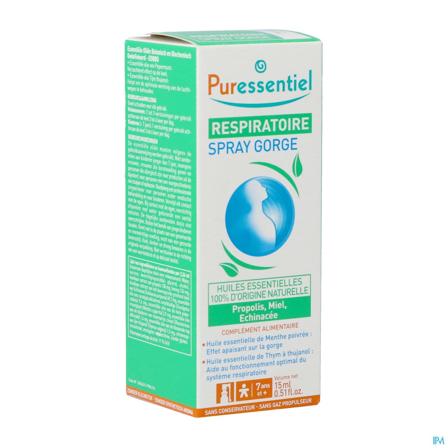 PURESSENTIEL RESPIRATOIRE Spray gorge 15ml