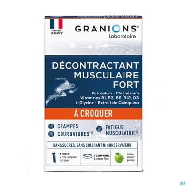 Granions Decontractant Musculaire Fort Comprime A Croquer 30