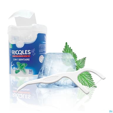 RICQLES FIL DENTAIRE 2EN1 X50