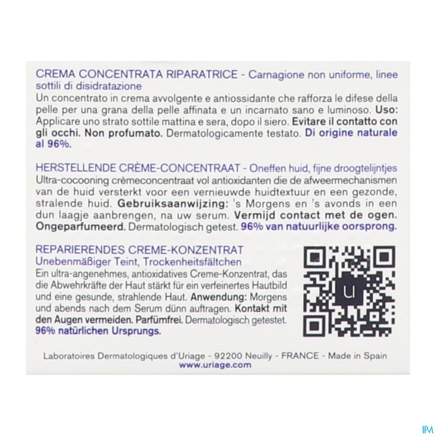 URIAGE CICA DAILY CONC CR POT 50ML