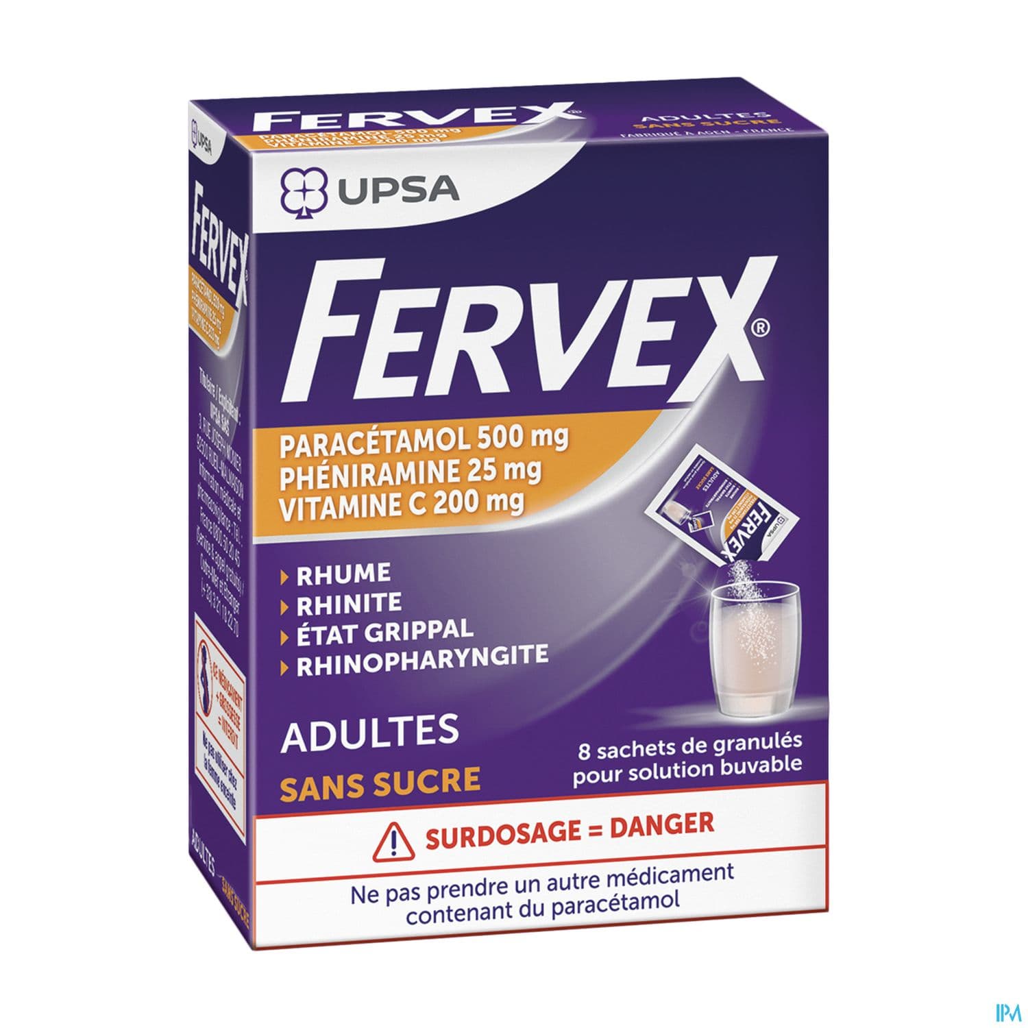 FERVEX ADULTES S/S SACHET 8