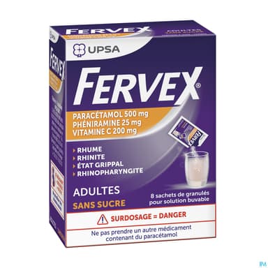 FERVEX ADULTES S/S SACHET 8