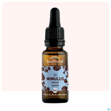 Biofloral 20 Mimulus. Mimule Compte Gouttes Bio Demeter 20ml