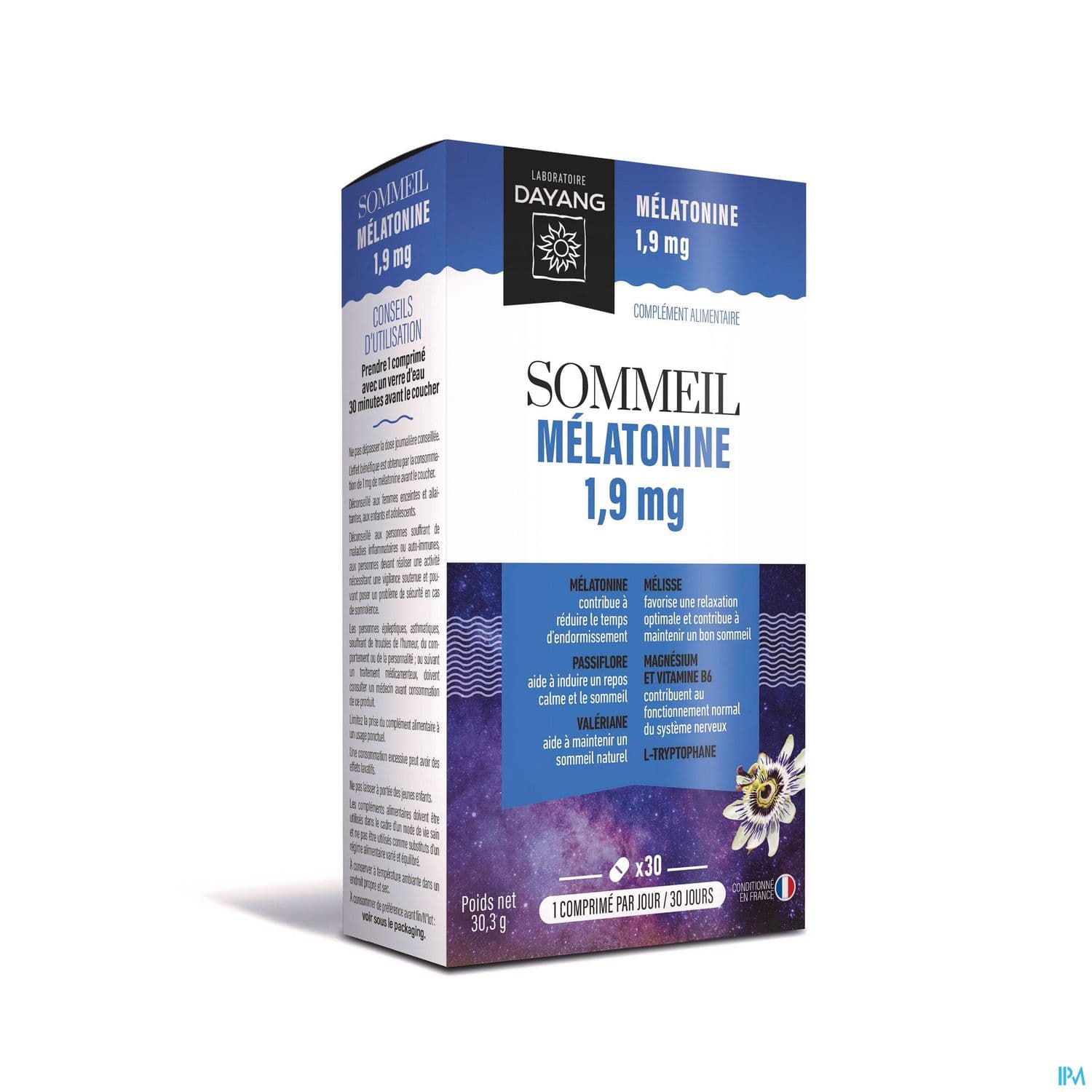Dayang Sommeil Melatonine 1mg9 Comprime 30