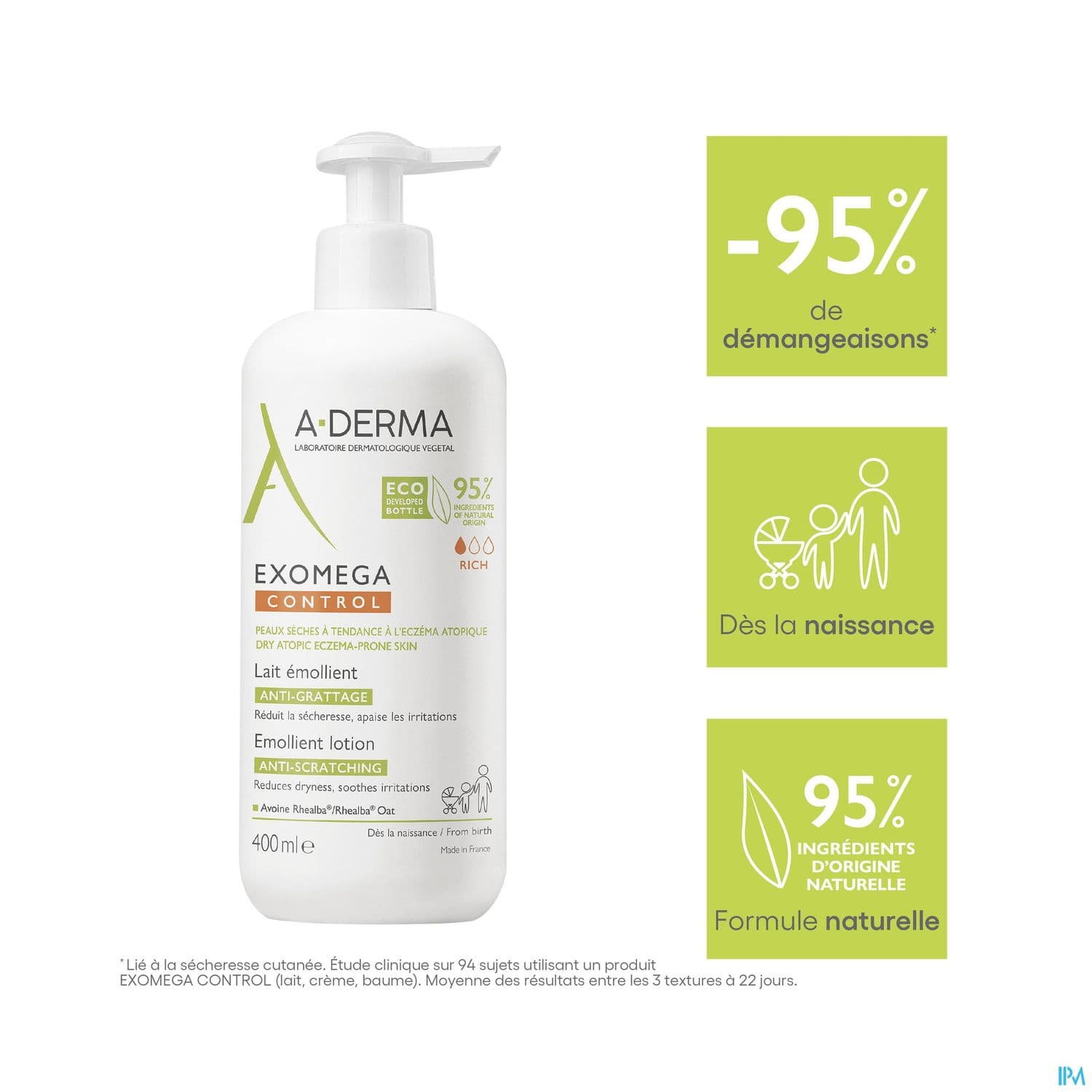 A-DERMA EXOMEGA CONT LAIT 400ML