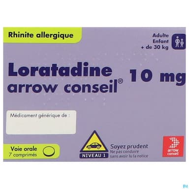 LORATADINE 10MG ARROW CONS CPR 7
