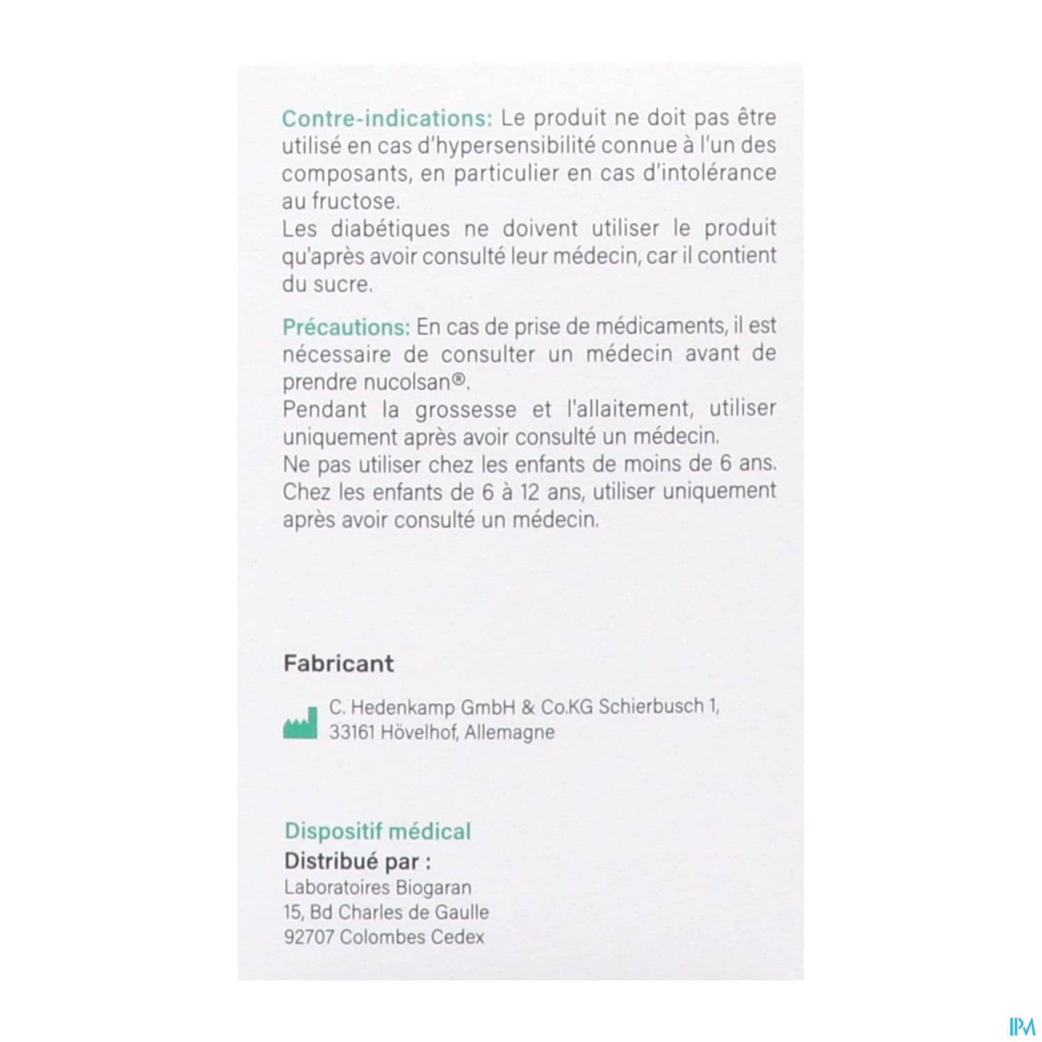 Nucolsan Biogaran Poudre Pour Solution Buvable Sachet 3g 30