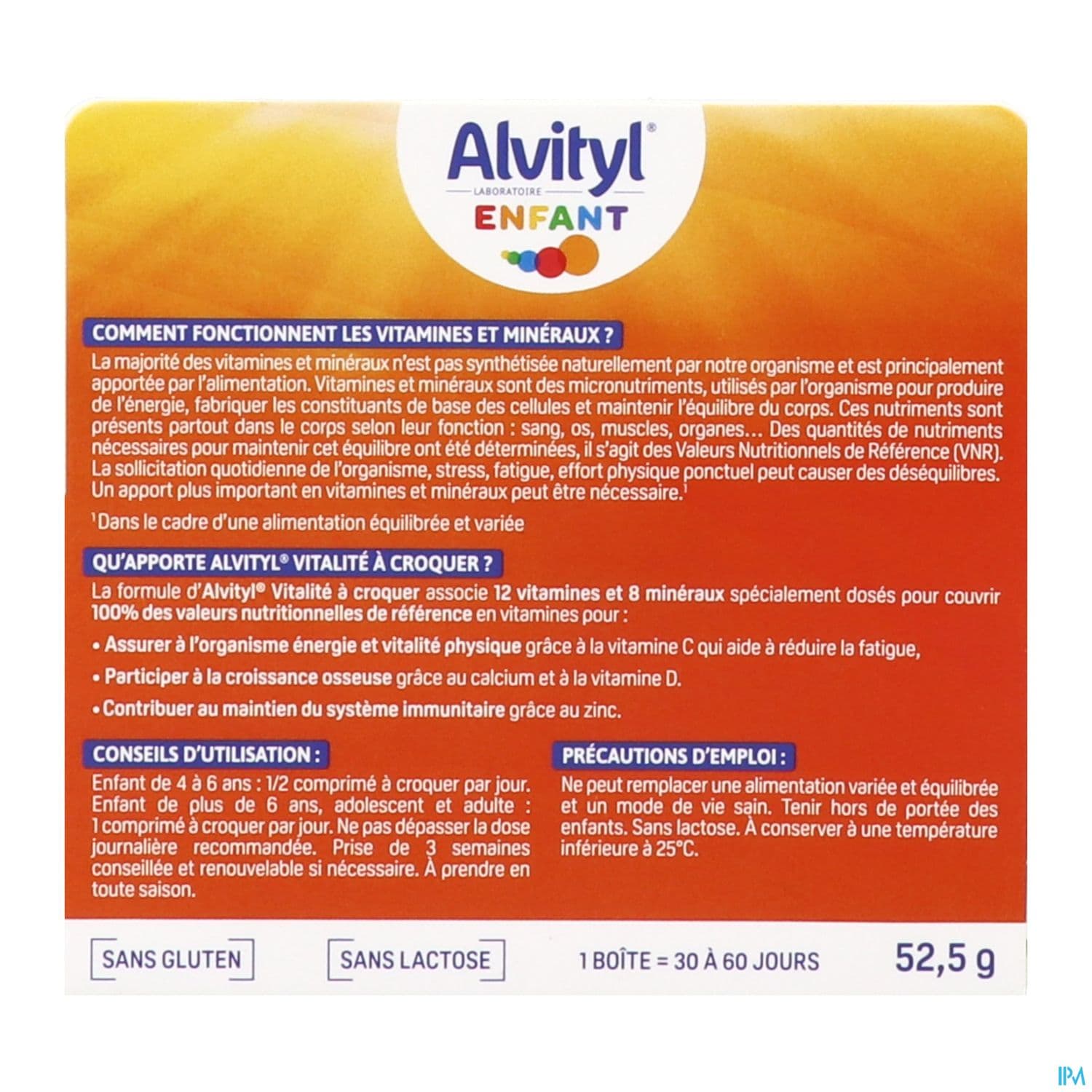 ALVITYL VITALITE CPR A CROQUER 30