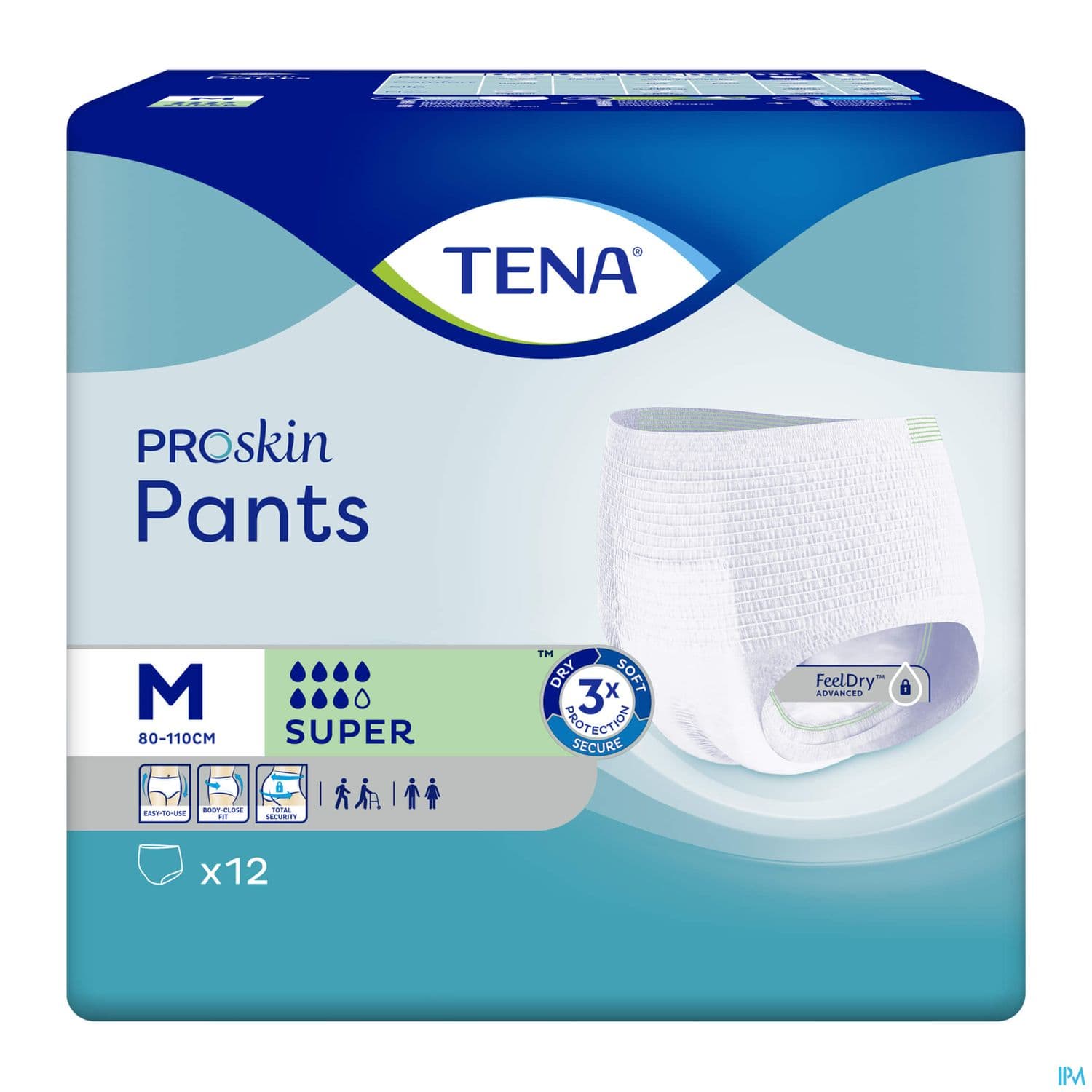 TENA PANTS PROSKIN SUPER M X12