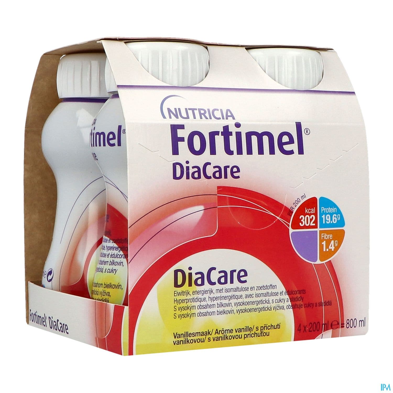 FORTIMEL DIACARE VANILLE. boisson. flacon de 4 bouteilles de 200 ml — Pharmacie des Clos
