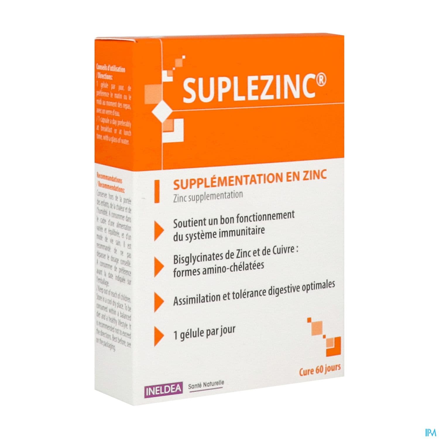 Ineldea Isn Suplezinc Supplementation Zinc Gelule 90