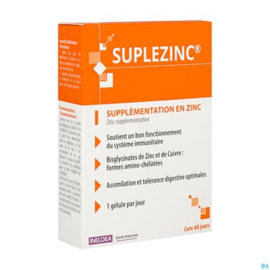 Ineldea Isn Suplezinc Supplementation Zinc Gelule 90