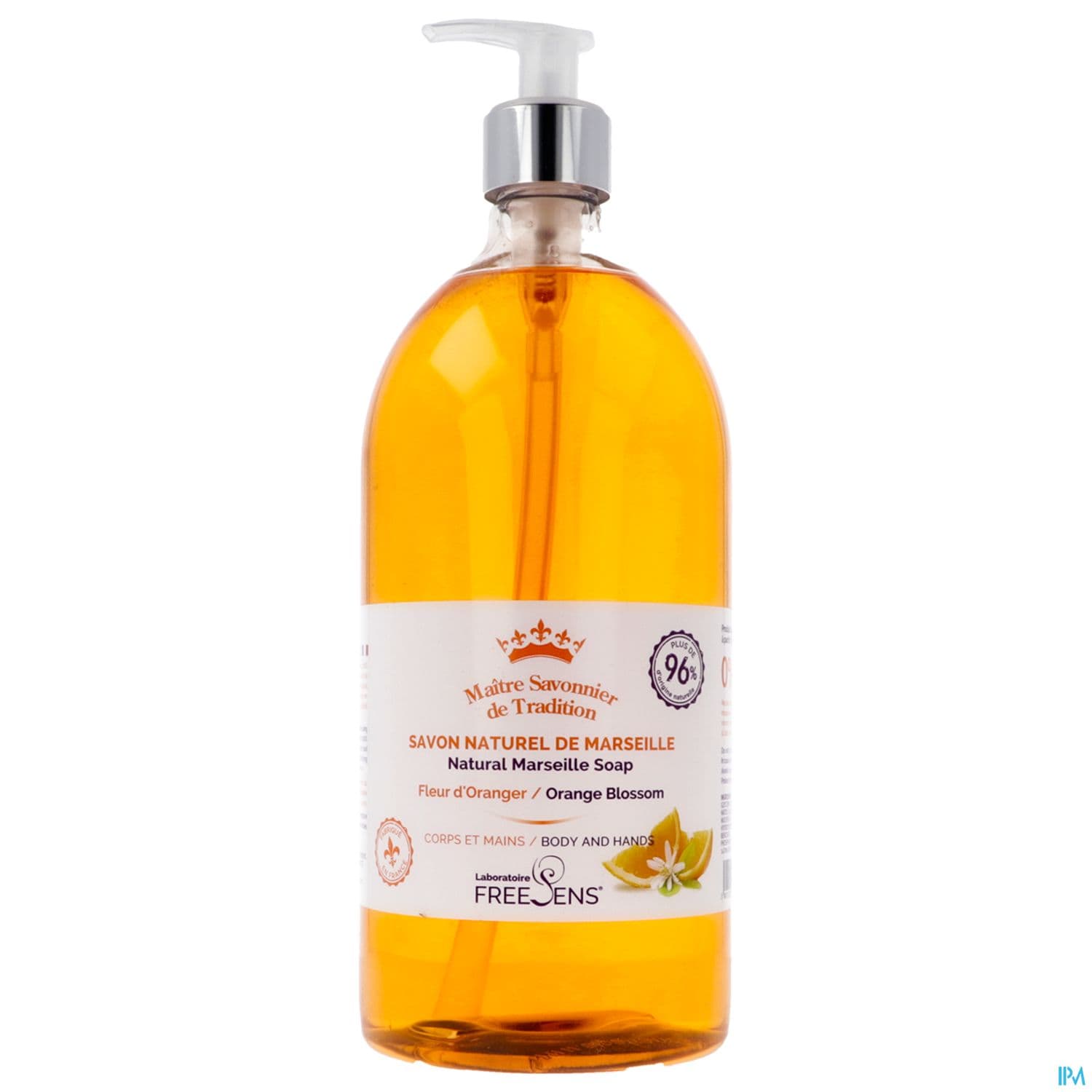 Freesens Savon Naturel De Marseille Fleur Oranger 1l