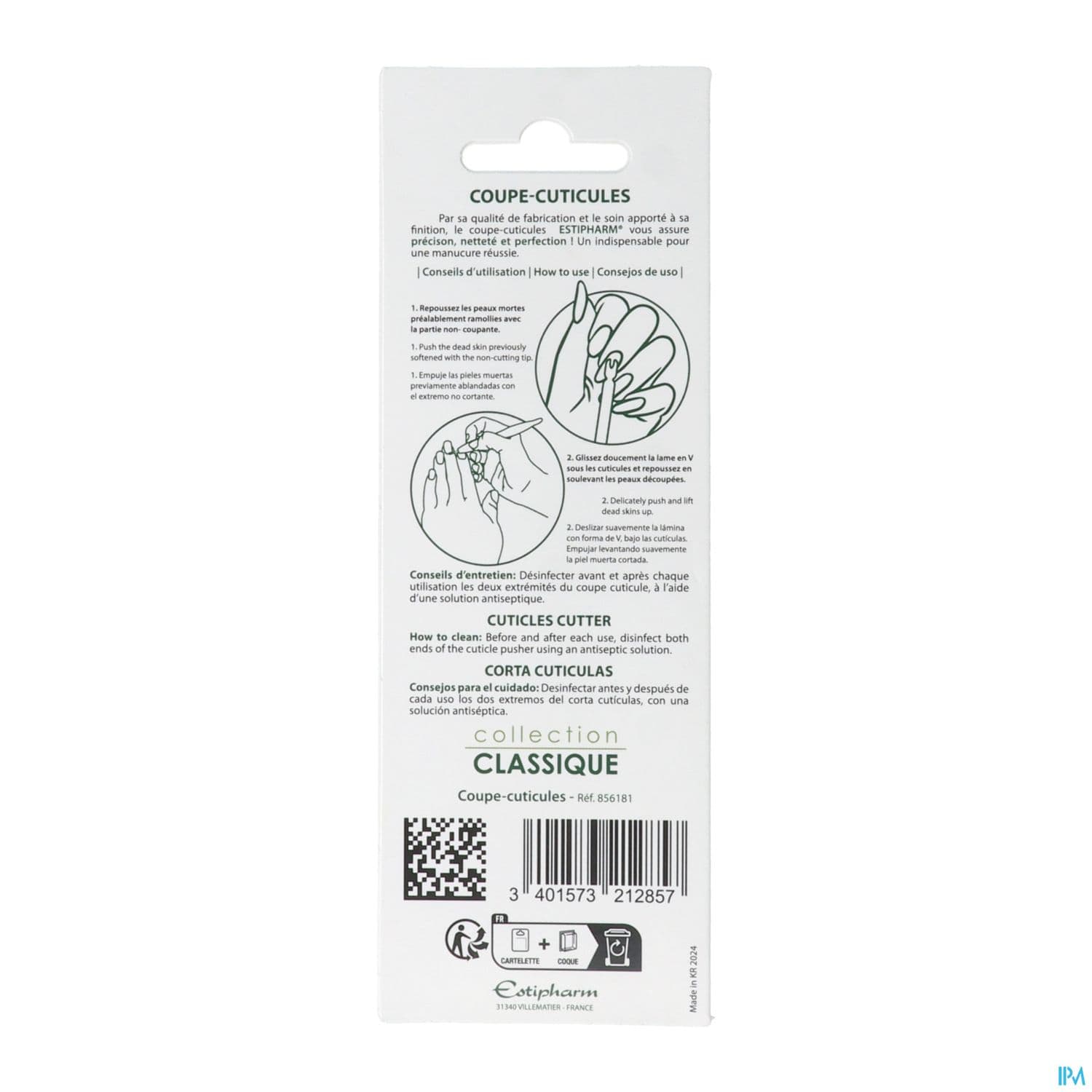COUP/CUTICULE ESTIPHARM COULEUR