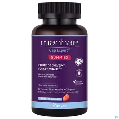 Vitavea Manhae Cap Expert Chute De Cheveux Gummies 60