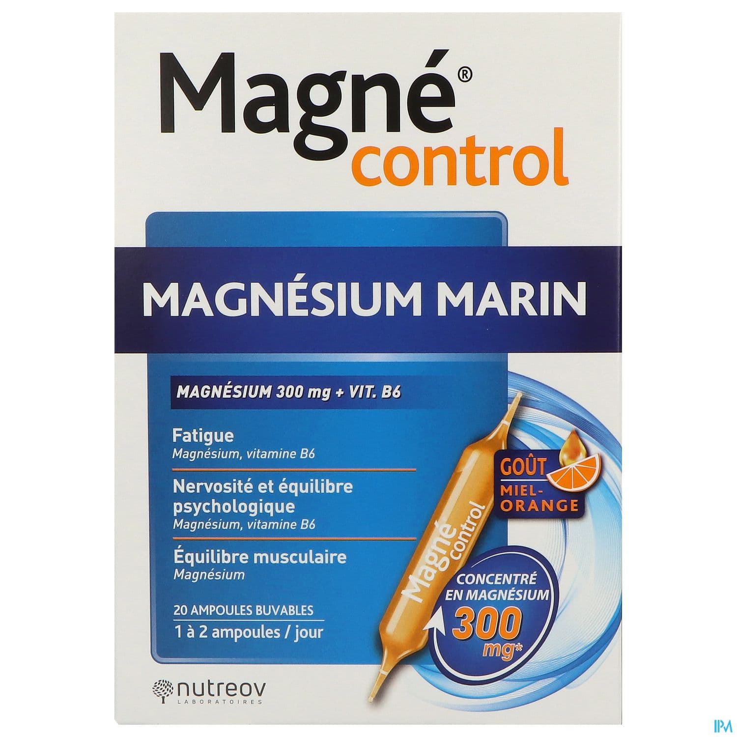 Nutreov Magne Control mg 300mg + Vit B6 Ampoule Buvable 20
