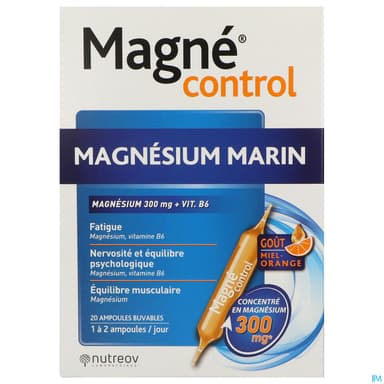 Nutreov Magne Control mg 300mg + Vit B6 Ampoule Buvable 20