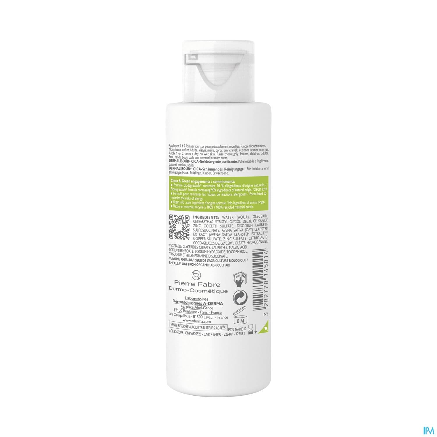 A-DERMA DERMALIBOUR+ CICA GEL100ML