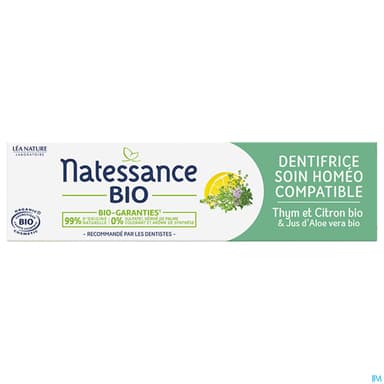 Natessance Bio Dentifrice Soin Homeo Compatible 75ml