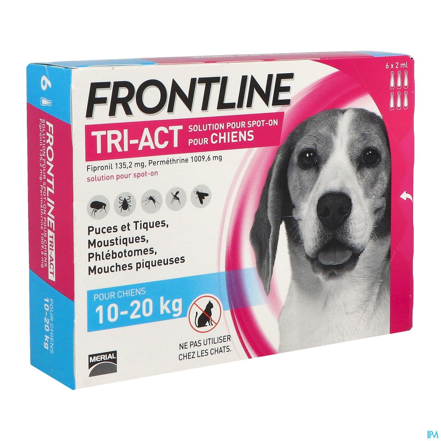 Frontline Tri Act Spot On Chien M Solution X6