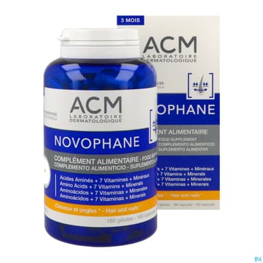 Acm Novophane Gelule Cheveux Et Ongles Pilulier 180