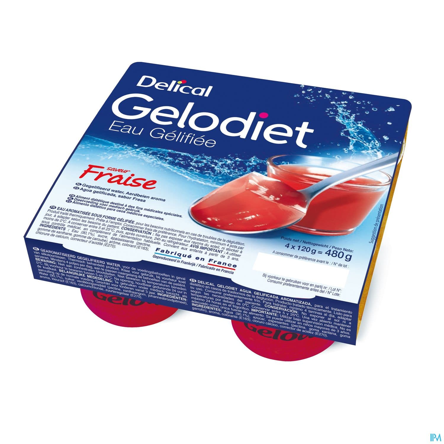 Gelodiet Eau Gelifiee Fraise 120g X4