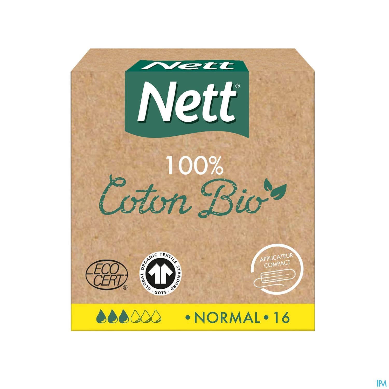 Nett 100% Coton Bio Tampon Periodique Avec Applicateur Normal 16