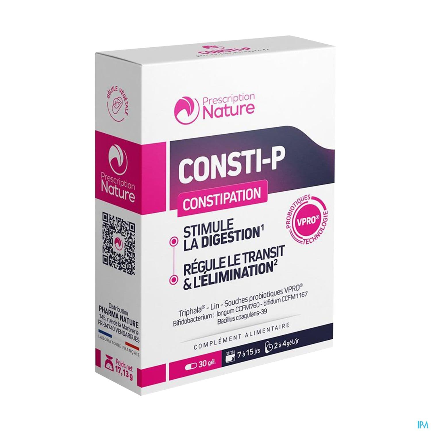 Prescription Nature Probiotiques Consti P Gelule 30