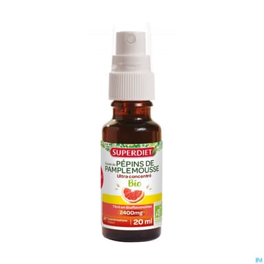 Superdiet Extrait De Pepins De Pamplemousse 2400mg Bio Solution 20ml