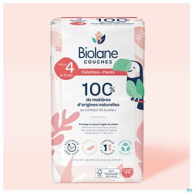 BIOLANE COUCHE CULOTTE ECO T4 X42