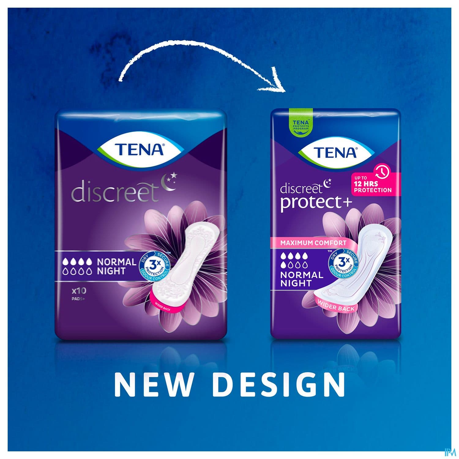 TENA DISCREET SERV NORM NIGHT 10
