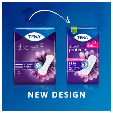 TENA DISCREET SERV NORM NIGHT 10