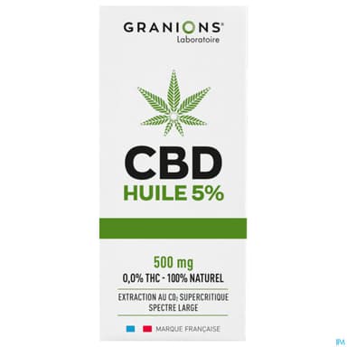 Granions Cbd Huile 5% Cpal 10ml