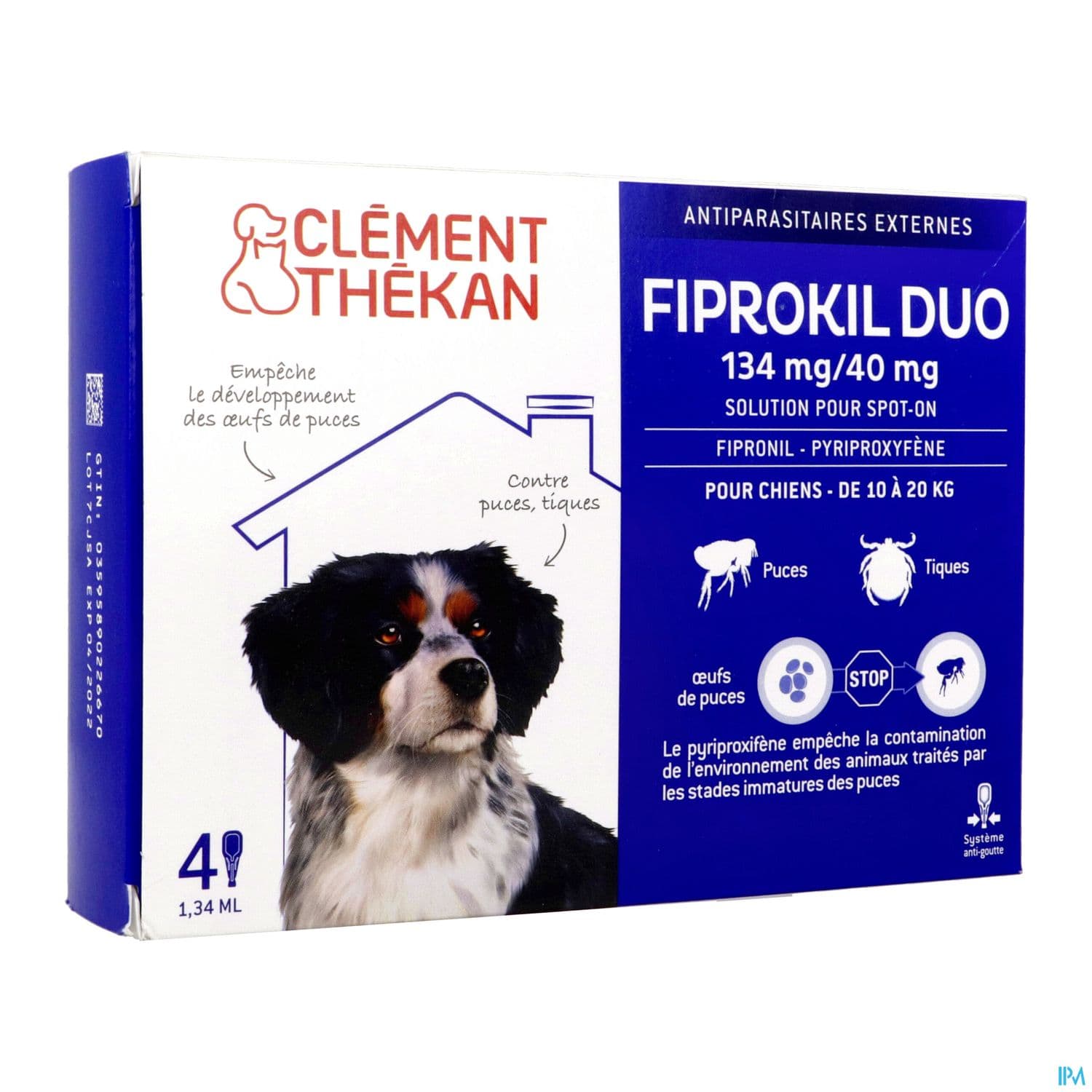 CLEM/THEK FIPROKIL DUO CHIEN 10-20