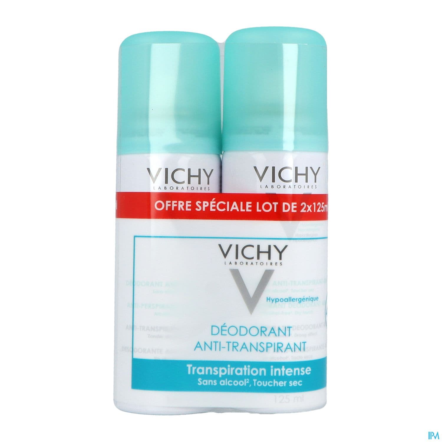 VICHY DEOD A/TRANSP AERO 125ML X2