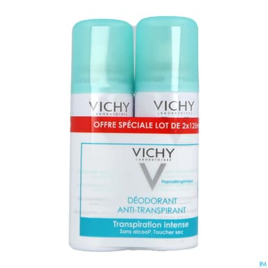 VICHY DEOD A/TRANSP AERO 125ML X2