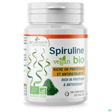3 CHENES SPIRULIN VEGAN BIO CPR100
