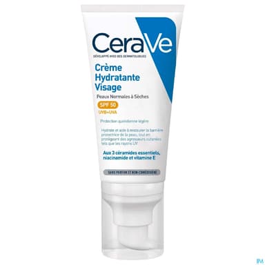 CERAVE CR HYDR VIS SPF50 JOUR 52ML