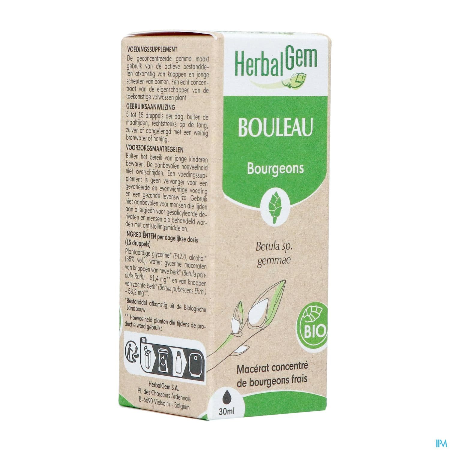 Herbalgem Bouleau Sirop Bourgeon Macer Gl Bio 30ml