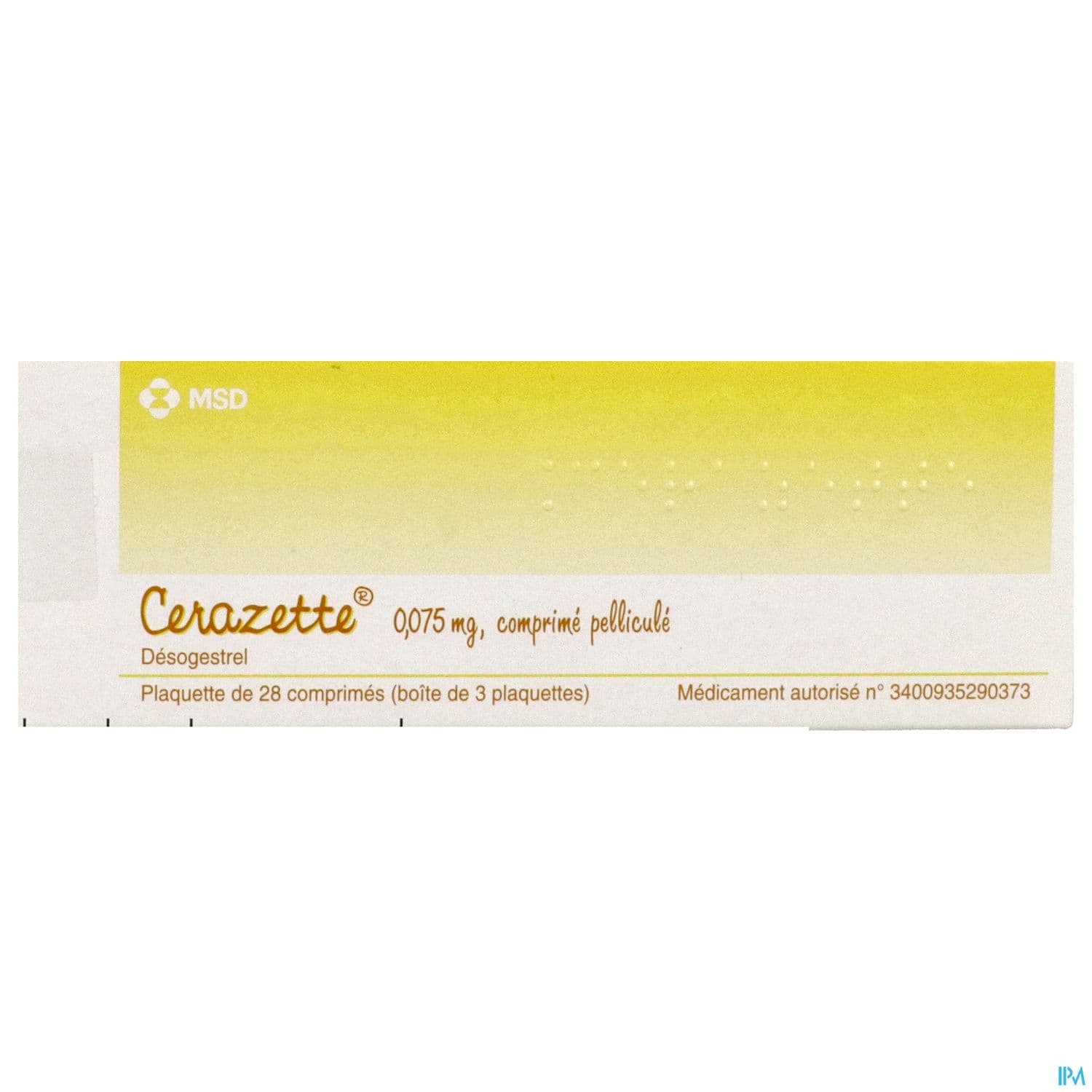 Cerazette 0mg075 Comprime 28 X3