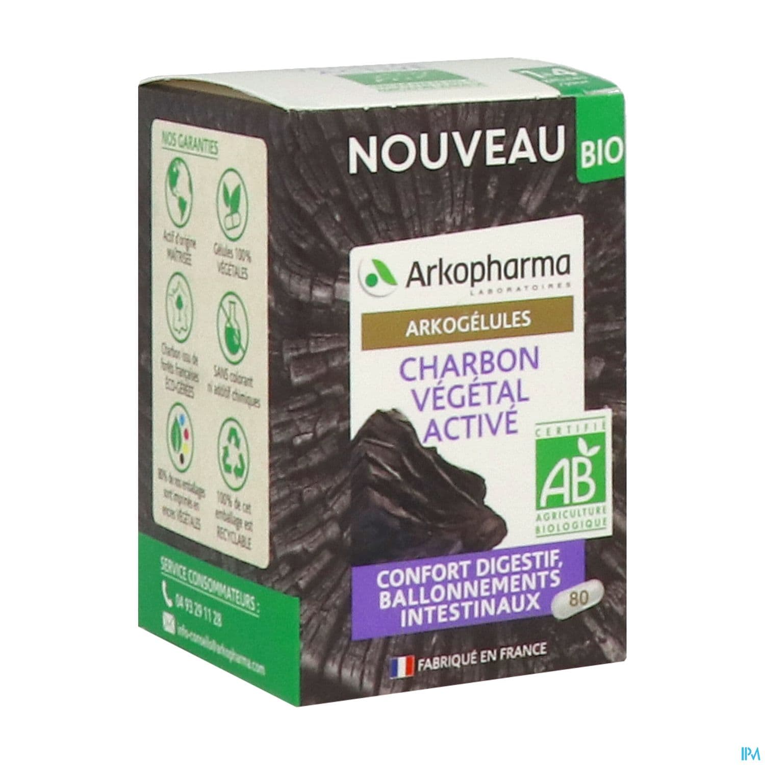 ARKOG CHARBON VEGETAL BIO GELUL 80