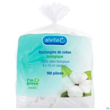 Alvita Rectangle Coton Bio 180