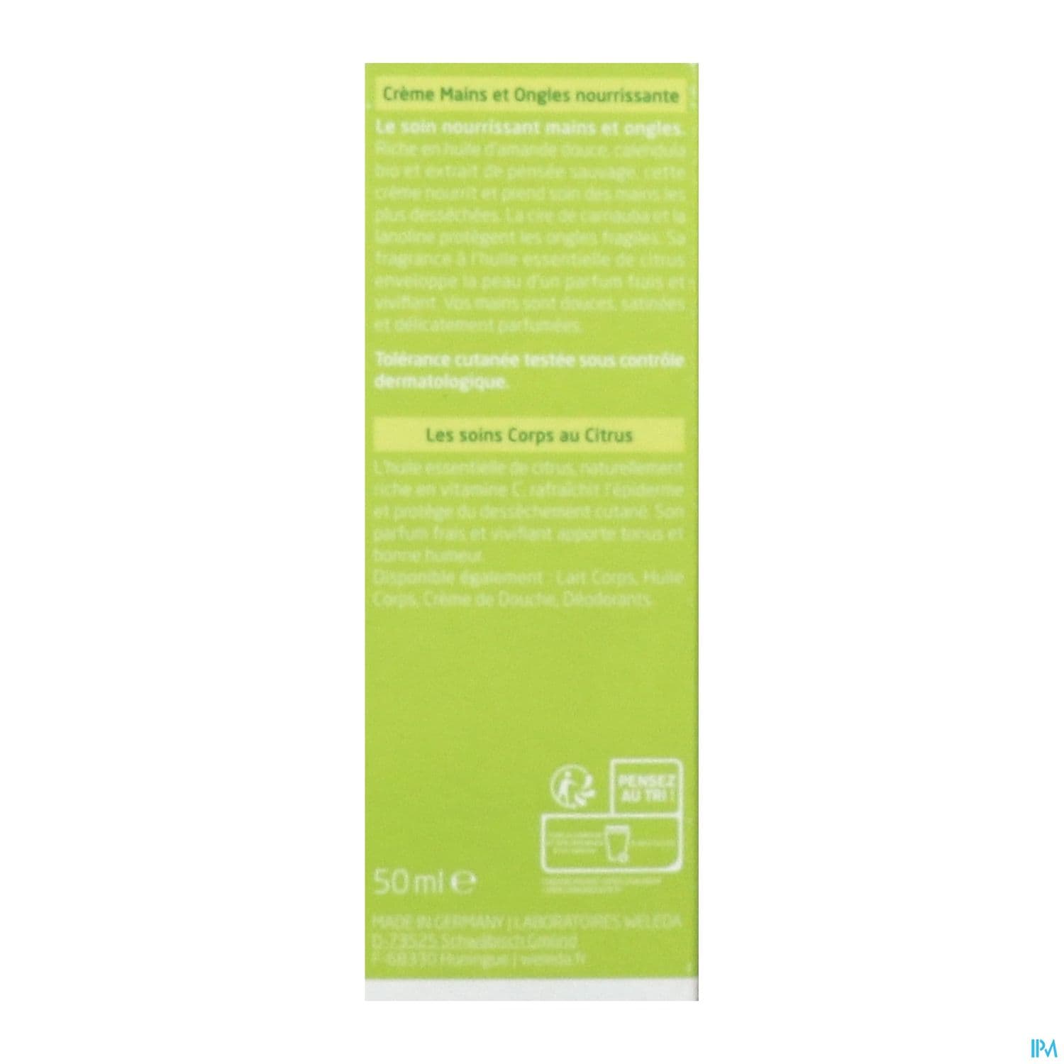 WELEDA CR MAIN ONGLE CITRUS 50ML