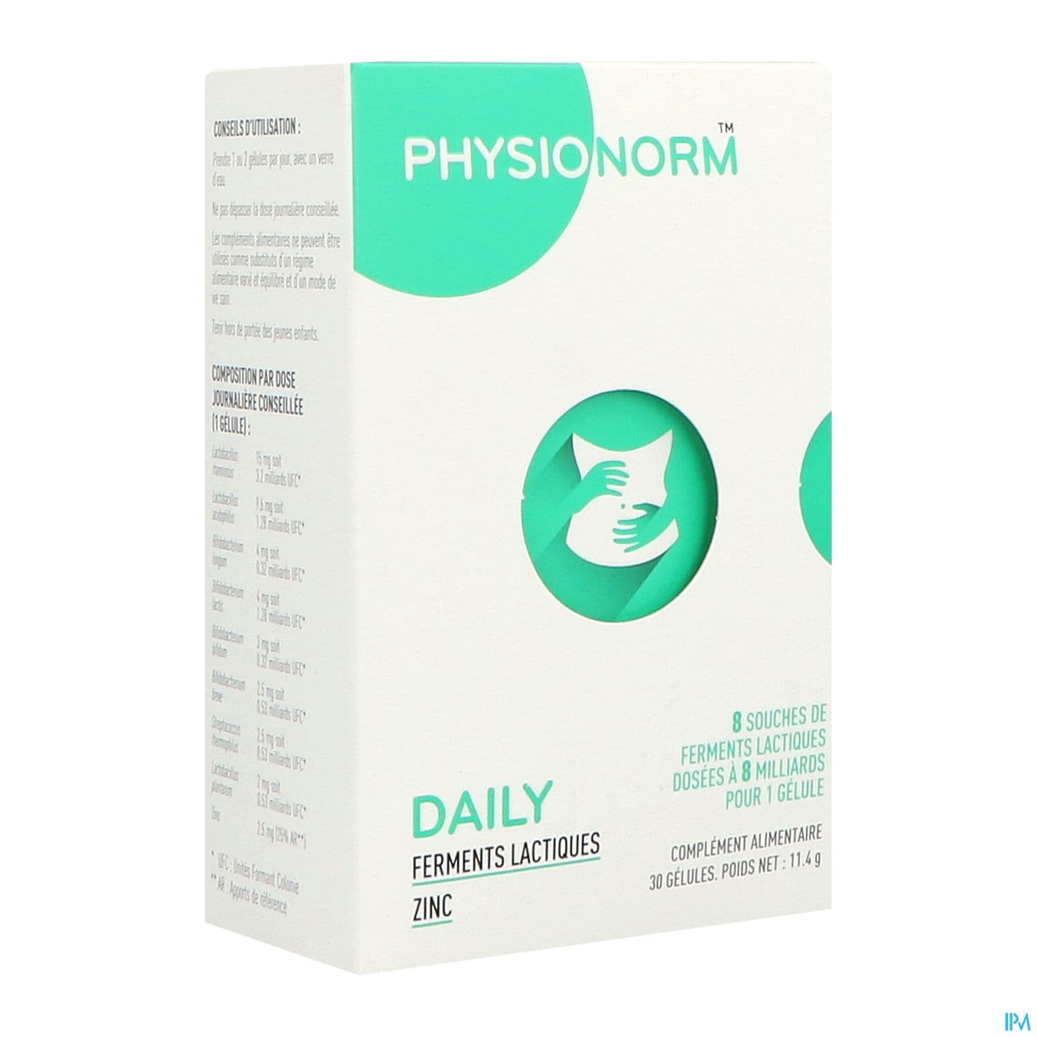 Physionorm Daily Ferments Lactiques Zinc Gelule 30