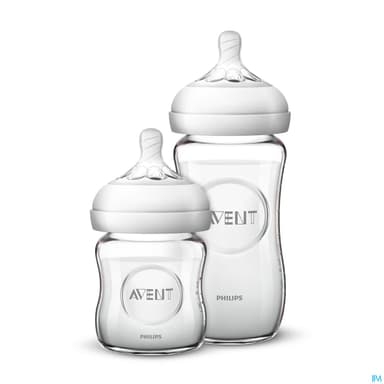 BIB AVENT NATURAL VERRE 125+240ML