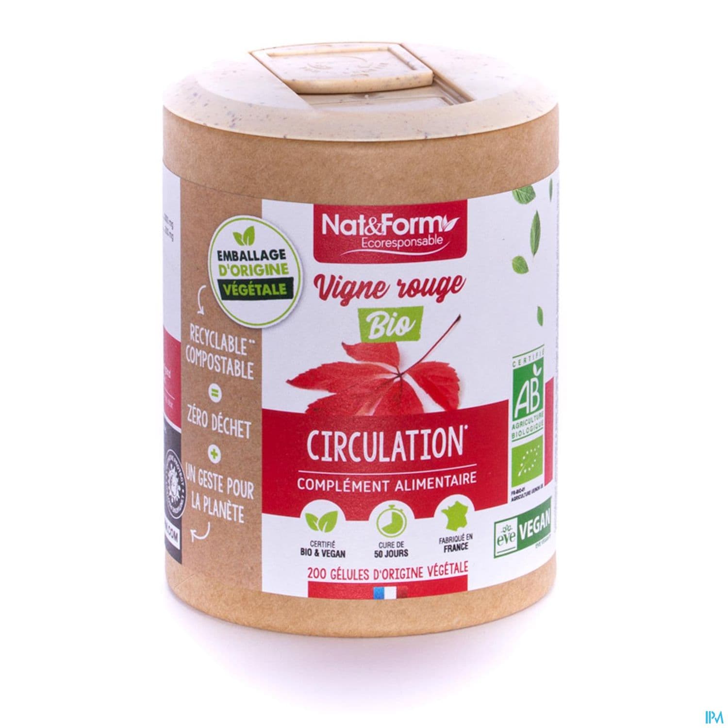 Nat Et Form Ecoresponsable Vigne Rouge Bio Gelule Vegetale 90